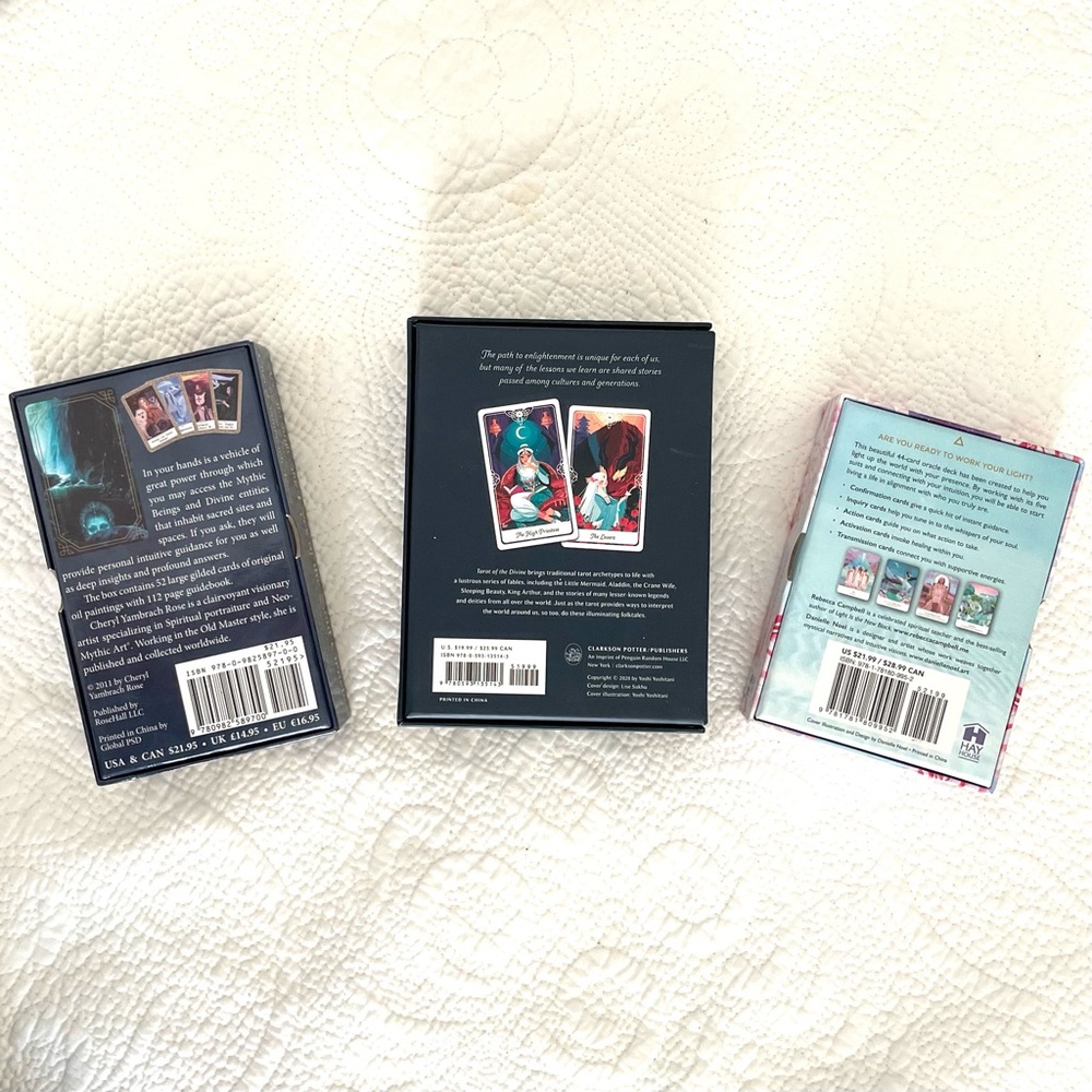 3 Beautiful Oracle/Tarot Card Decks, Like New - Picture 2 of 5